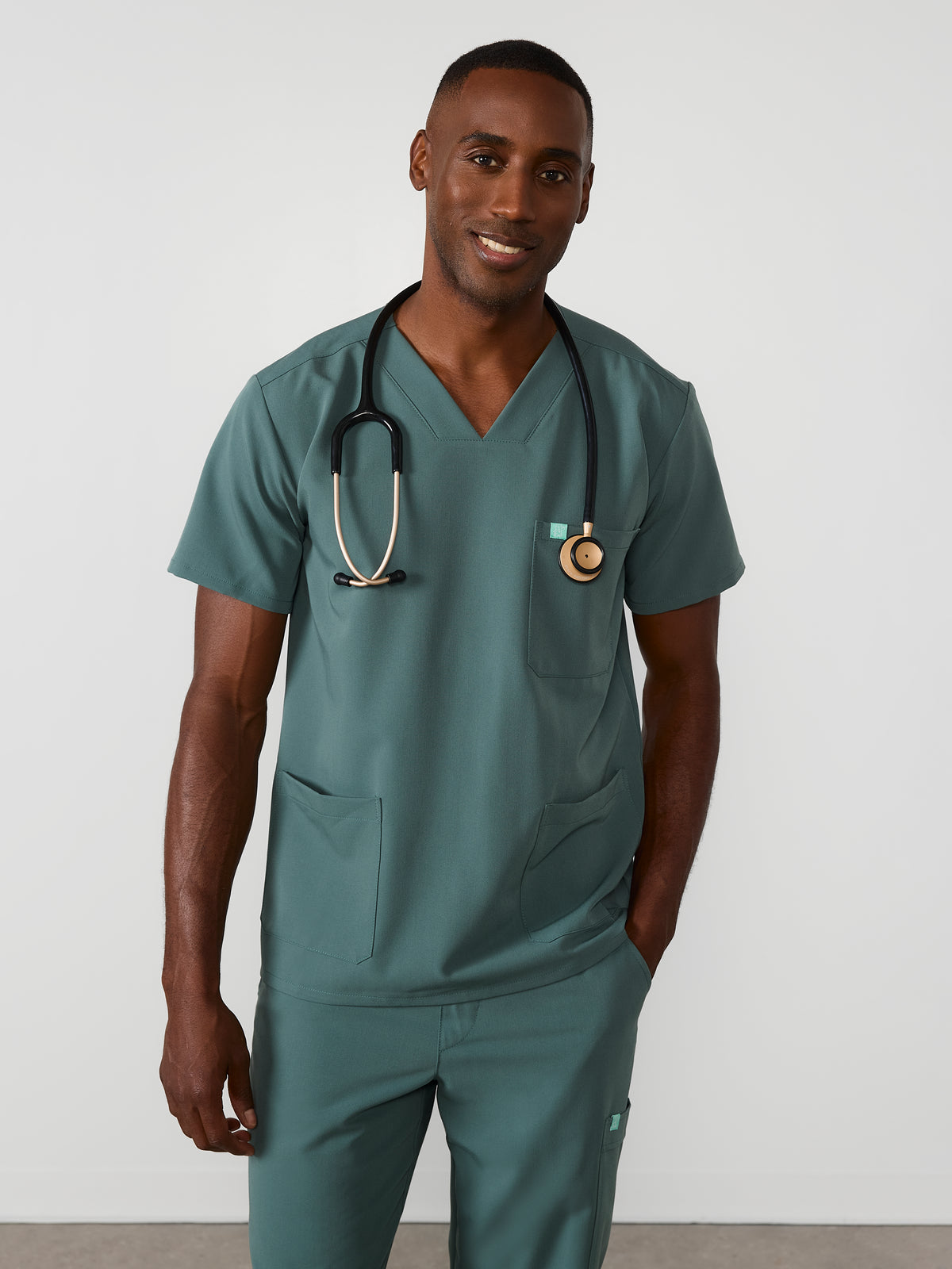 ZACK RE-GARDE™ - BOREAL - Three Pockets Men's Scrub Top - SILVADUR™