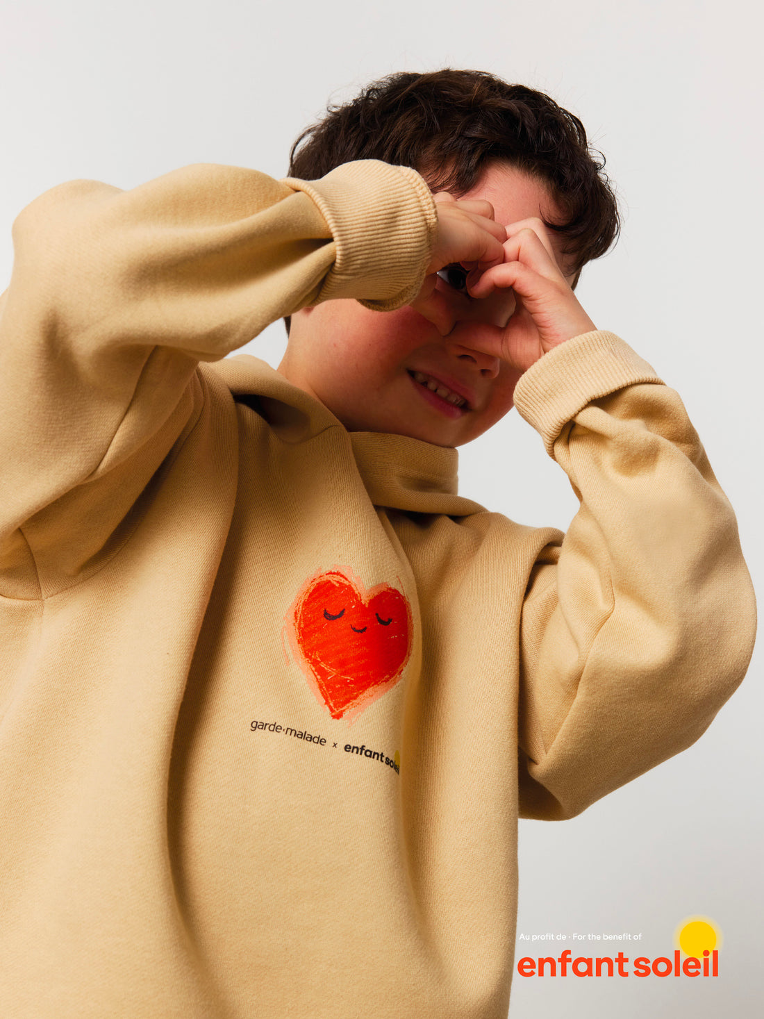 G-M x Enfant Soleil - Hoodie Junior Petit Cœur