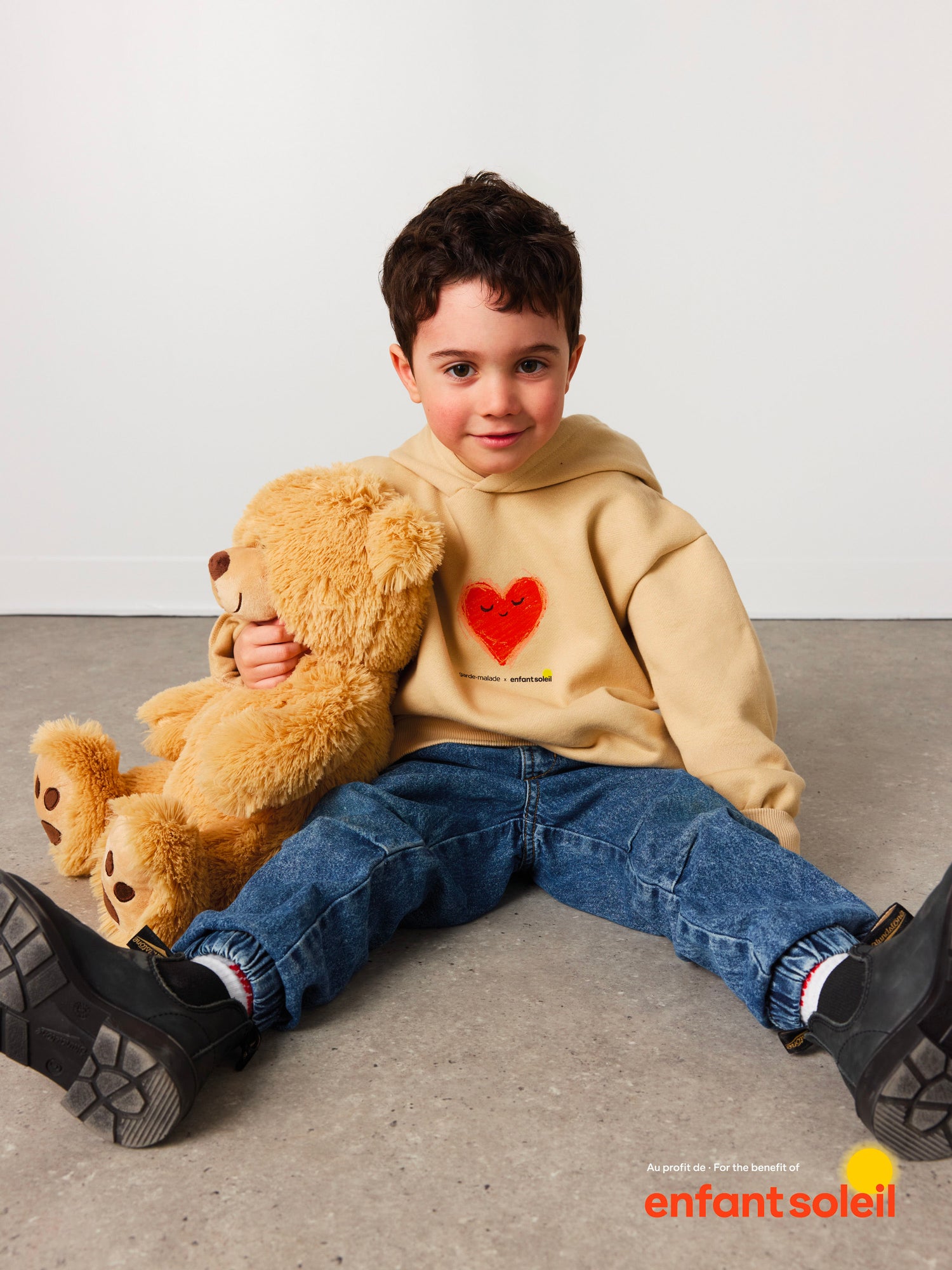 G-M x Enfant Soleil - Hoodie Junior Petit Cœur