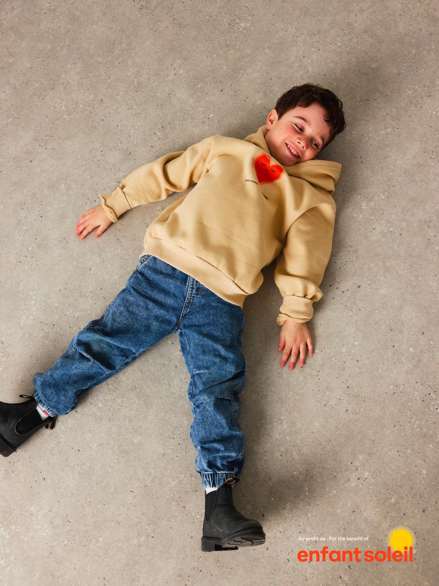 G-M x Enfant Soleil - Hoodie Junior Petit Cœur