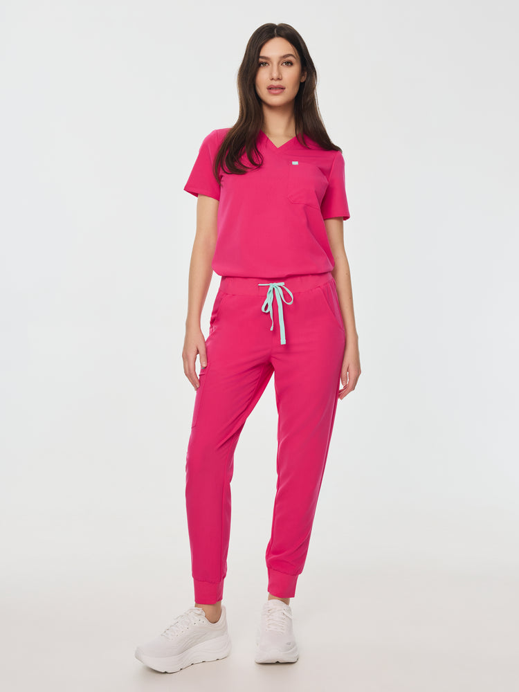 DEMI RE-GARDE™ - PINK CRUSH - Jogger Scrub Pants - SILVADUR™ - Final Sale