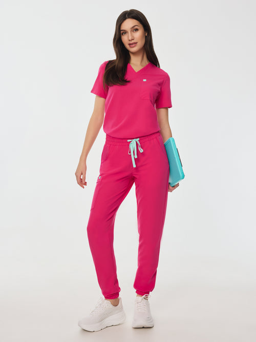 ROSIE RE-GARDE™ - PINK CRUSH - Jogger Scrub Pants - SILVADUR™