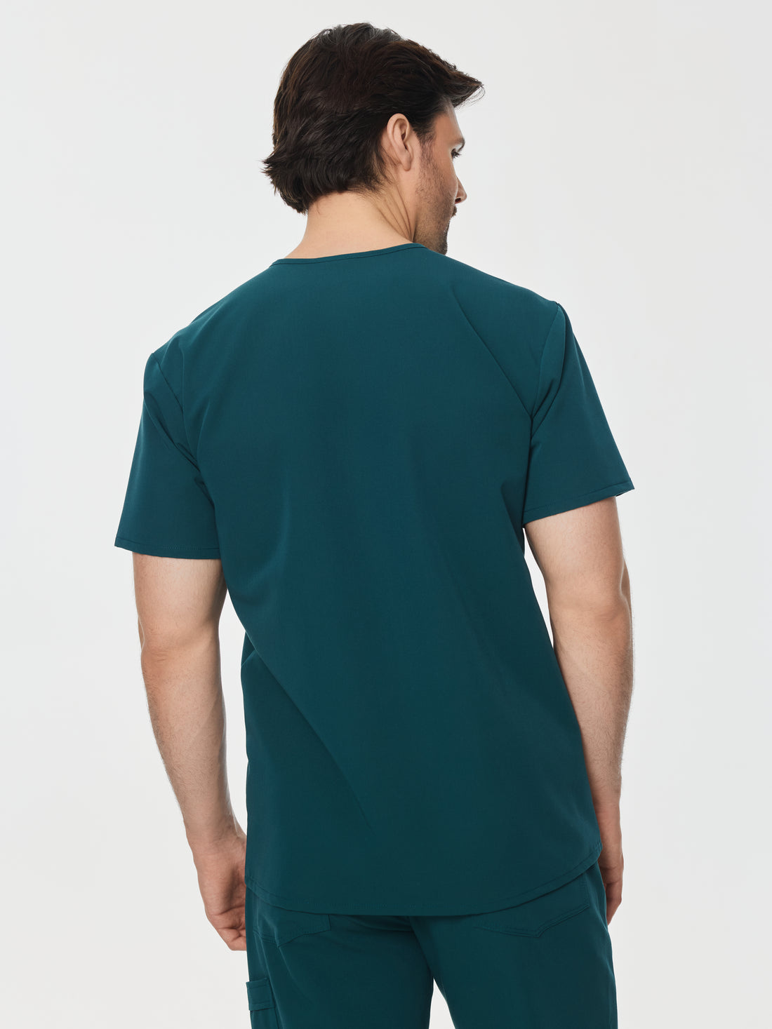 LOGAN RE-GARDE™ - TEAL - One Pocket Men's Scrub Top - SILVADUR™