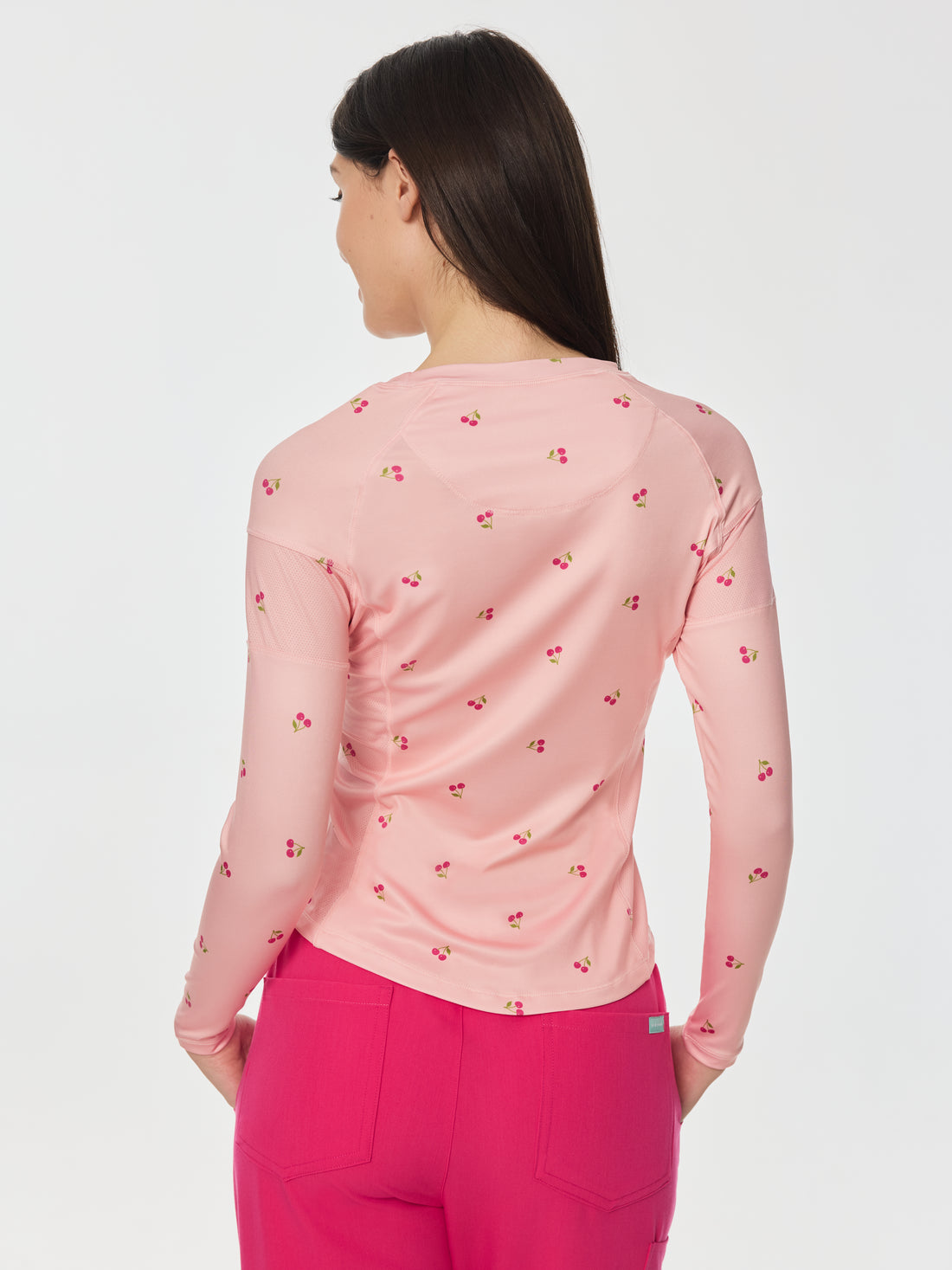 Women High-Performance Underscrub - Cherry - Long Sleeves