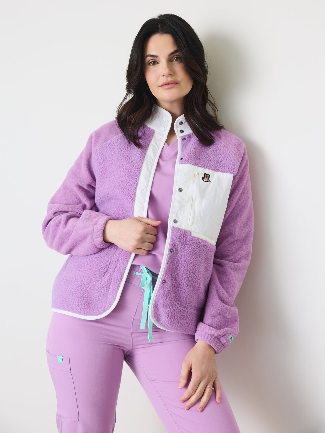 Veste Sherpa - Lilas