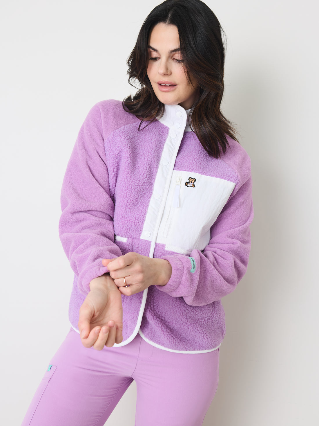 Veste Sherpa - Lilas