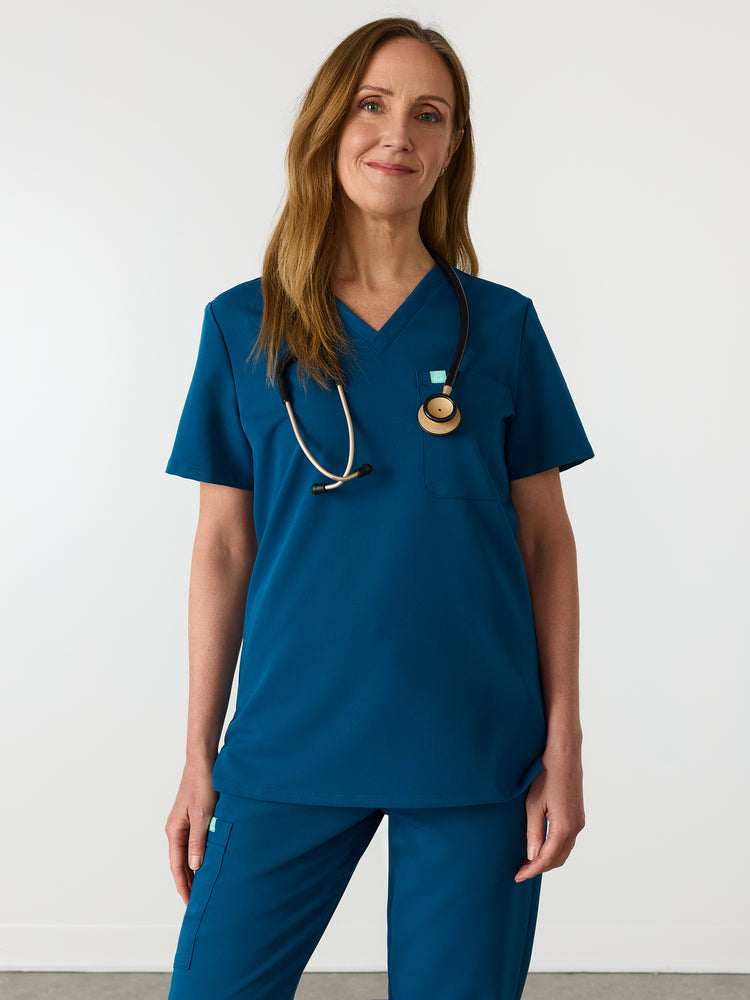 GABRIELLE RE-GARDE™ - BLEU OPALE - Haut Une Poche - SILVADUR™