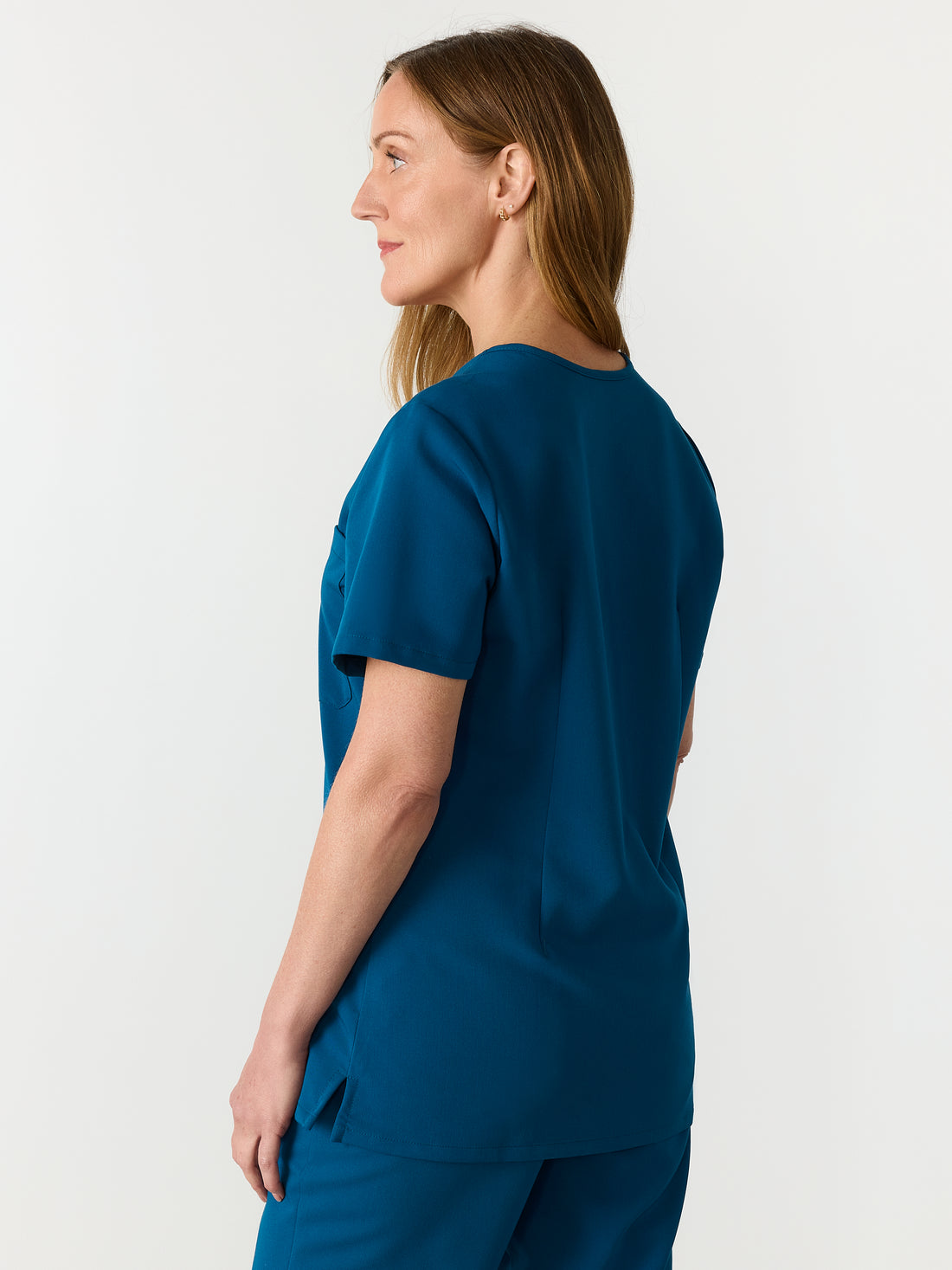 GABRIELLE RE-GARDE™ - OPAL BLUE - One Pocket Scrub Top - SILVADUR™