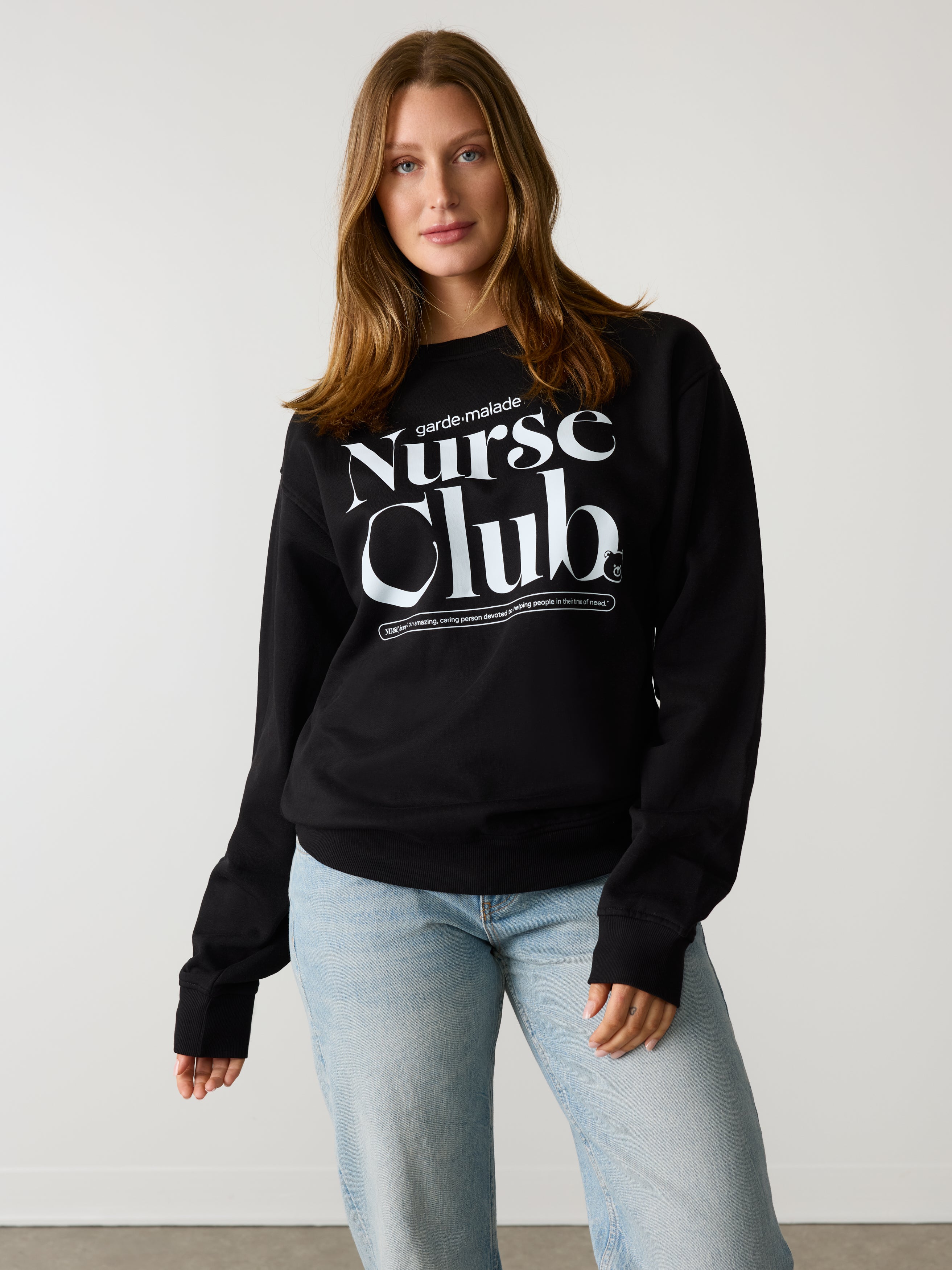Nurse Club - Crewneck Black