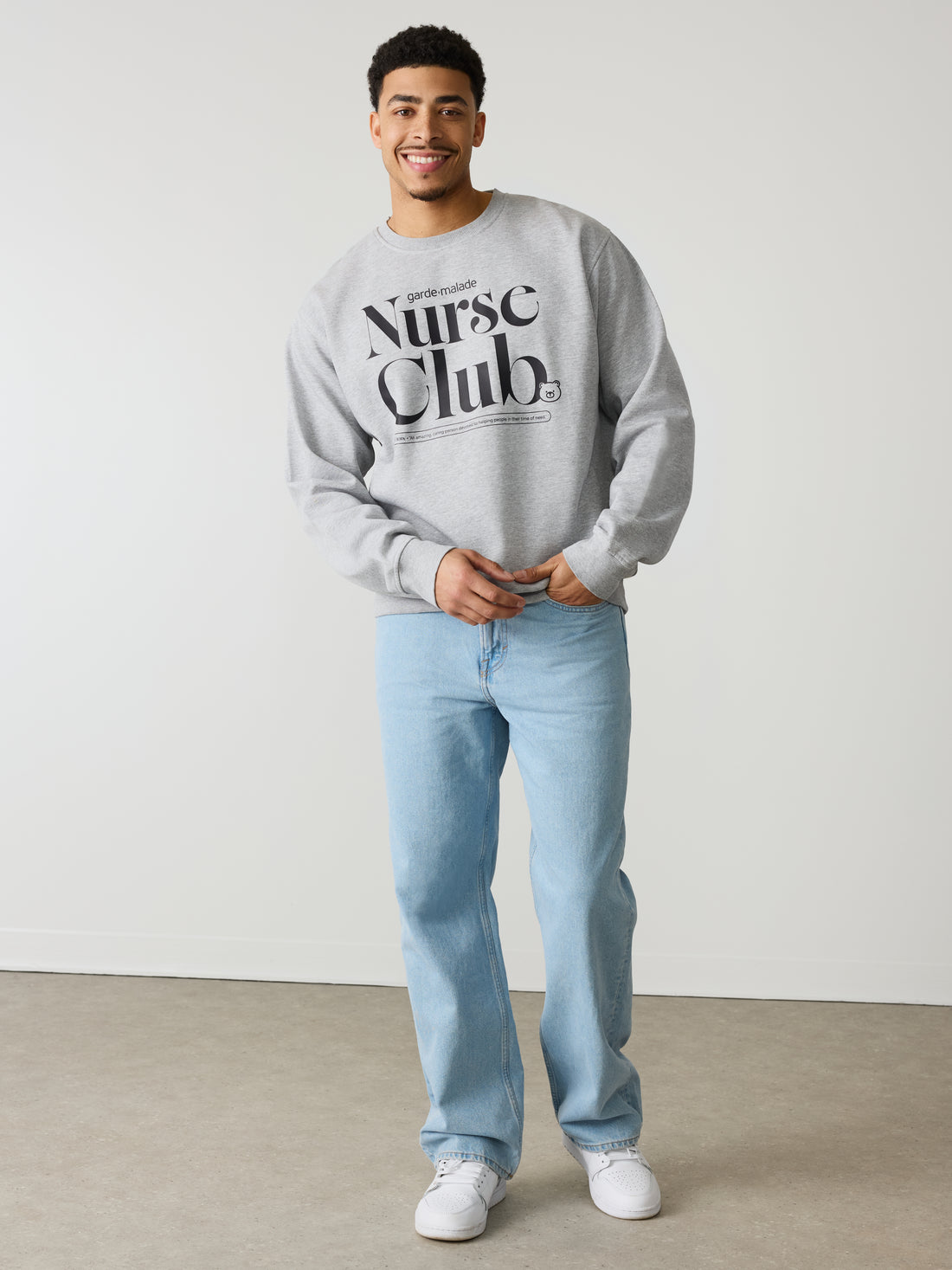 Nurse Club - Crewneck Heather Grey