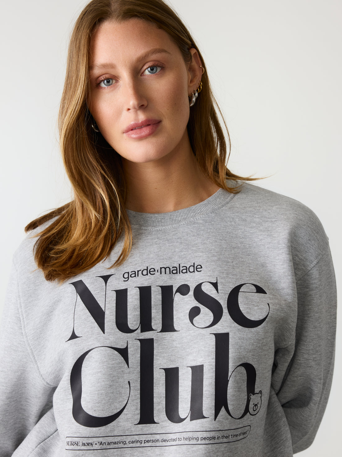 Nurse Club - Crewneck Heather Grey