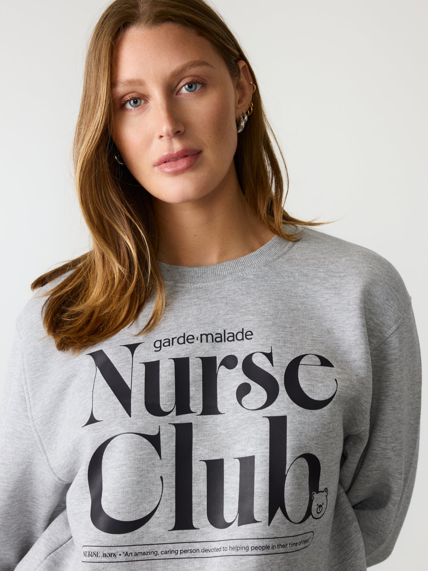 Nurse Club - Crewneck Heather Grey