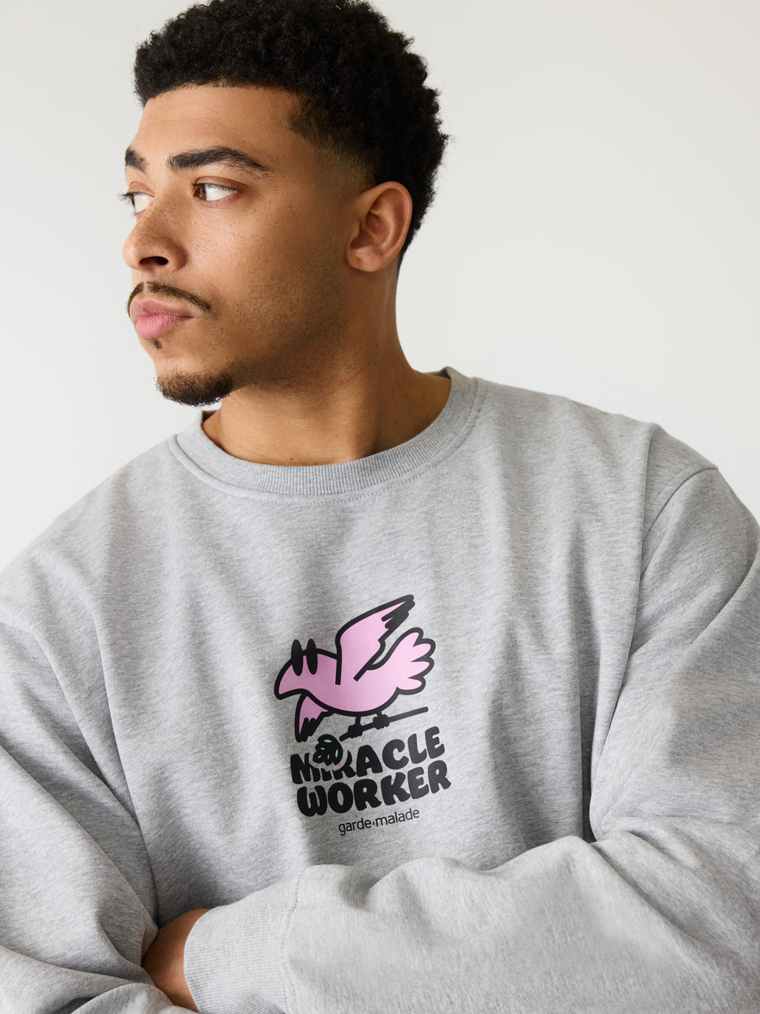 Miracle Worker - Crewneck Heather Grey