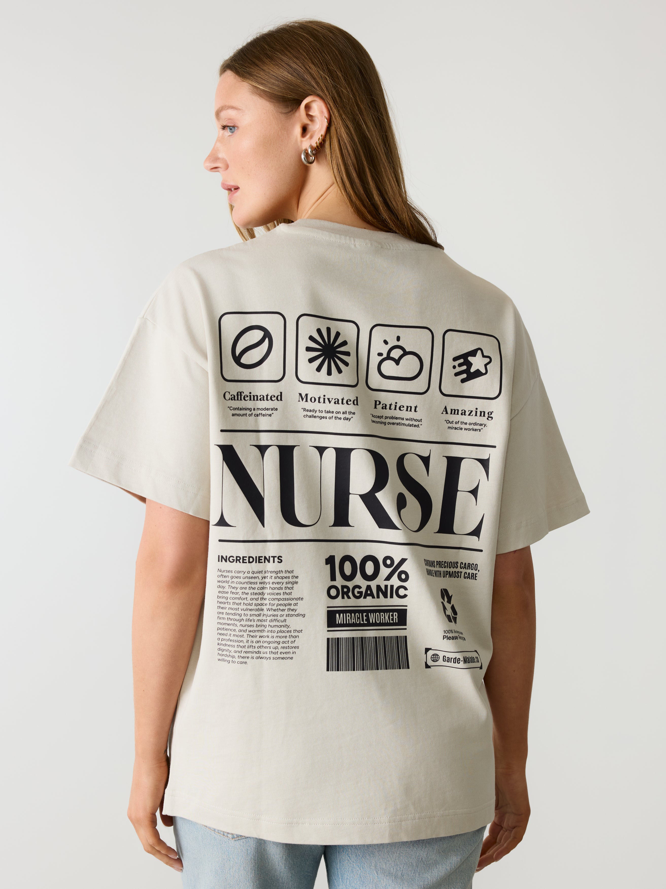 Oversized T-Shirt Unisexe - 100% Nurse