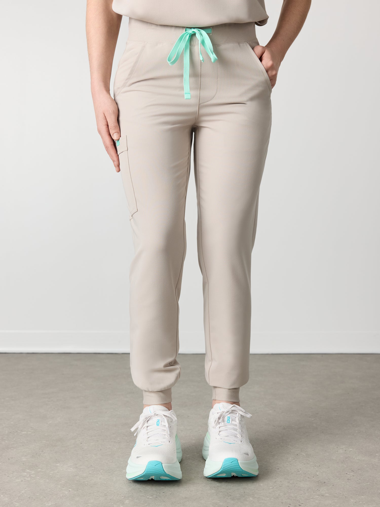 DEMI RE-GARDE™ - GREIGE - Jogger Scrub Pants - SILVADUR™