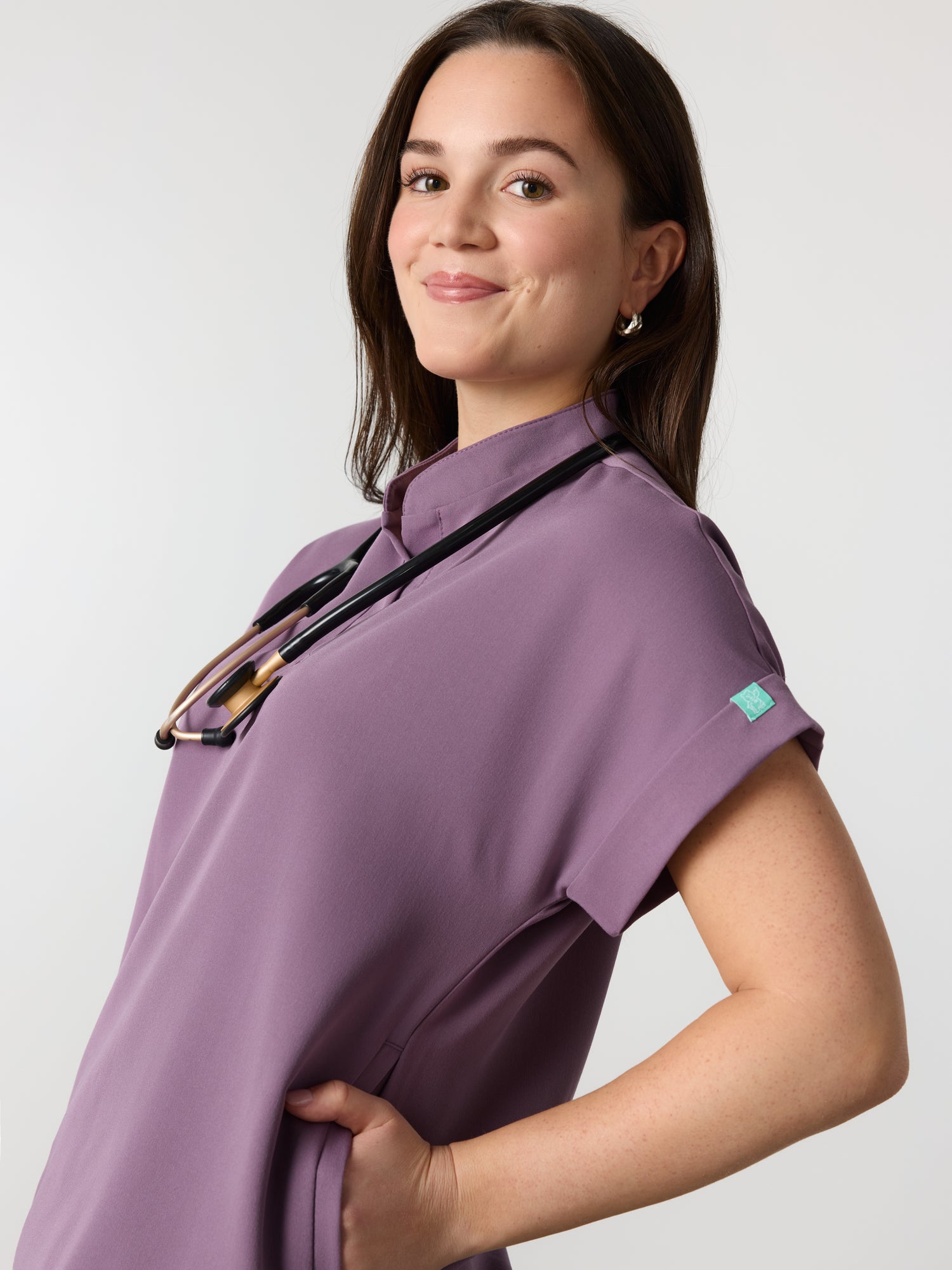 CHARLIE RE-GARDE™ - MAUVE POUDRÉ - Haut Col Mao - SILVADUR™