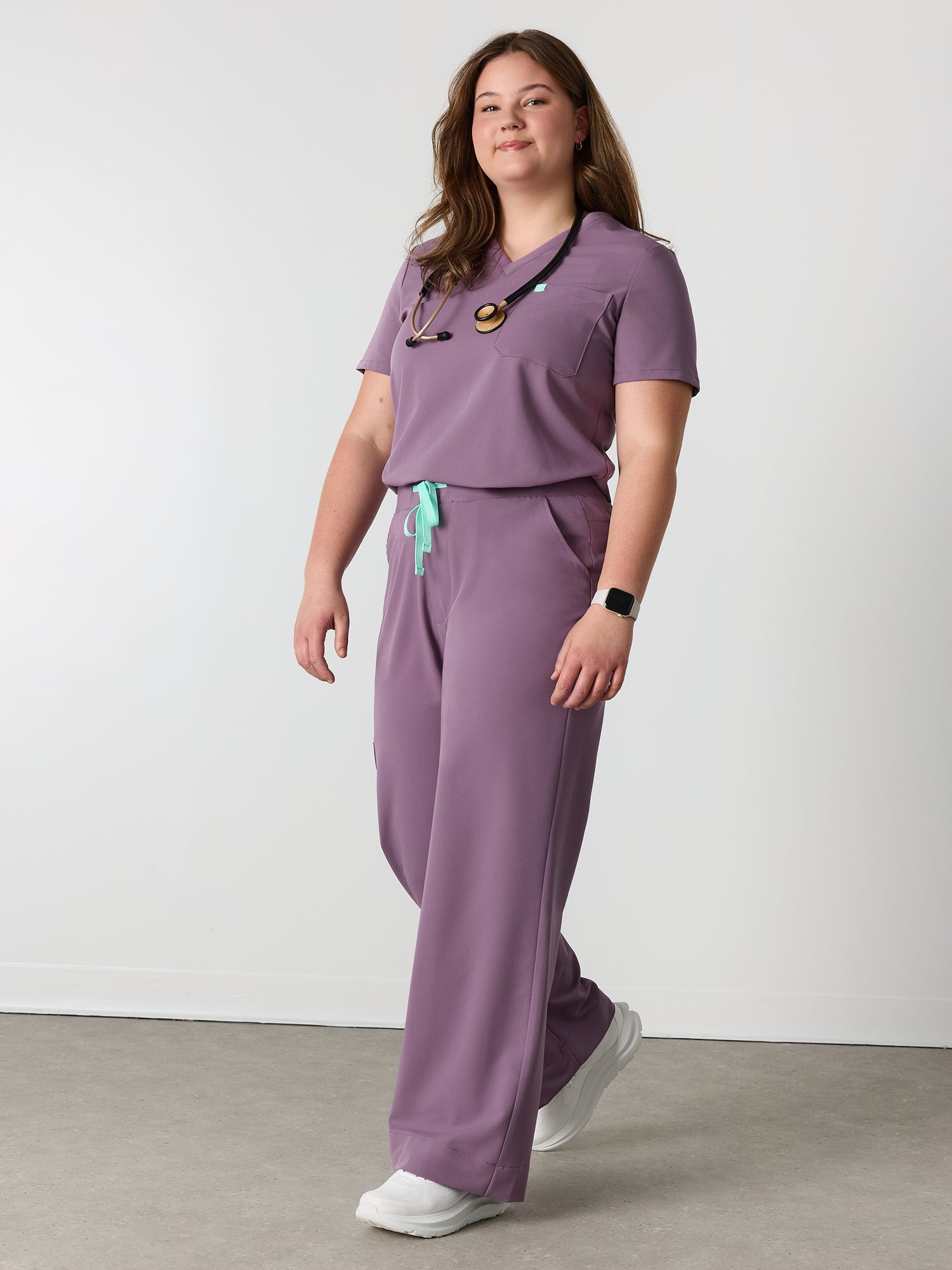 MILA RE-GARDE™ - MAUVE POUDRÉ - Pantalon Jambe Large - SILVADUR™