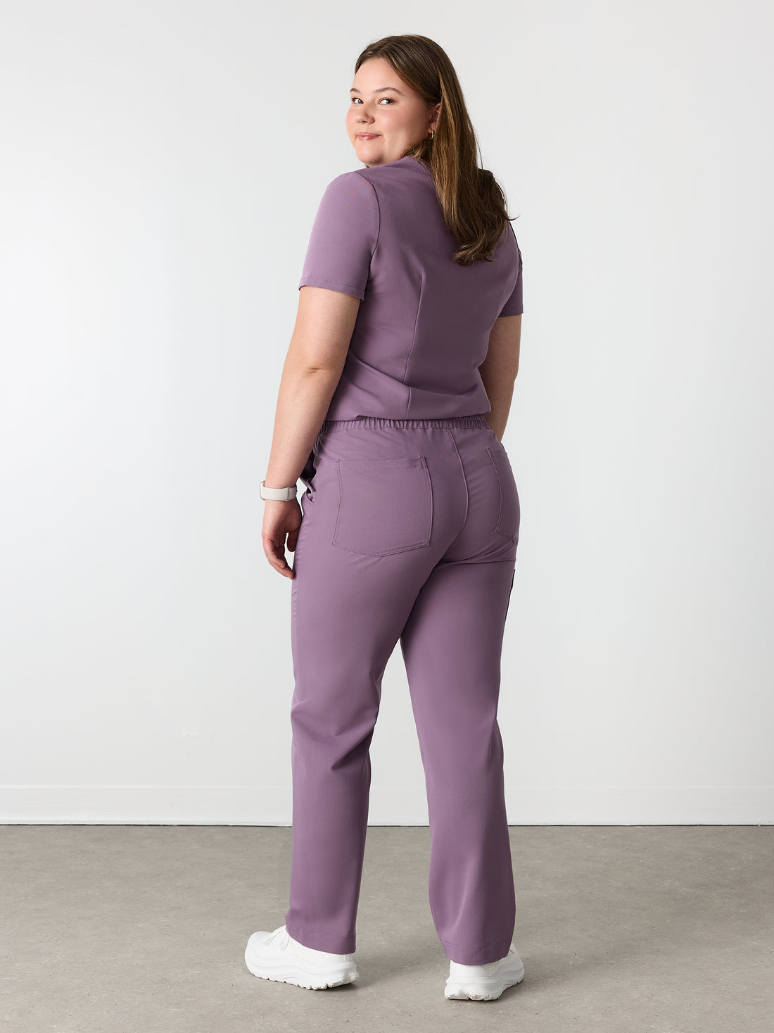 JULIETA RE-GARDE™ - DUSTY PURPLE - Straight Cut Scrub Pants - SILVADUR™