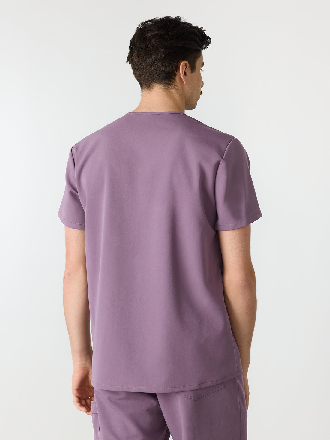 LOGAN RE-GARDE™ - DUSTY PURPLE - One Pocket Men's Scrub Top - SILVADUR™