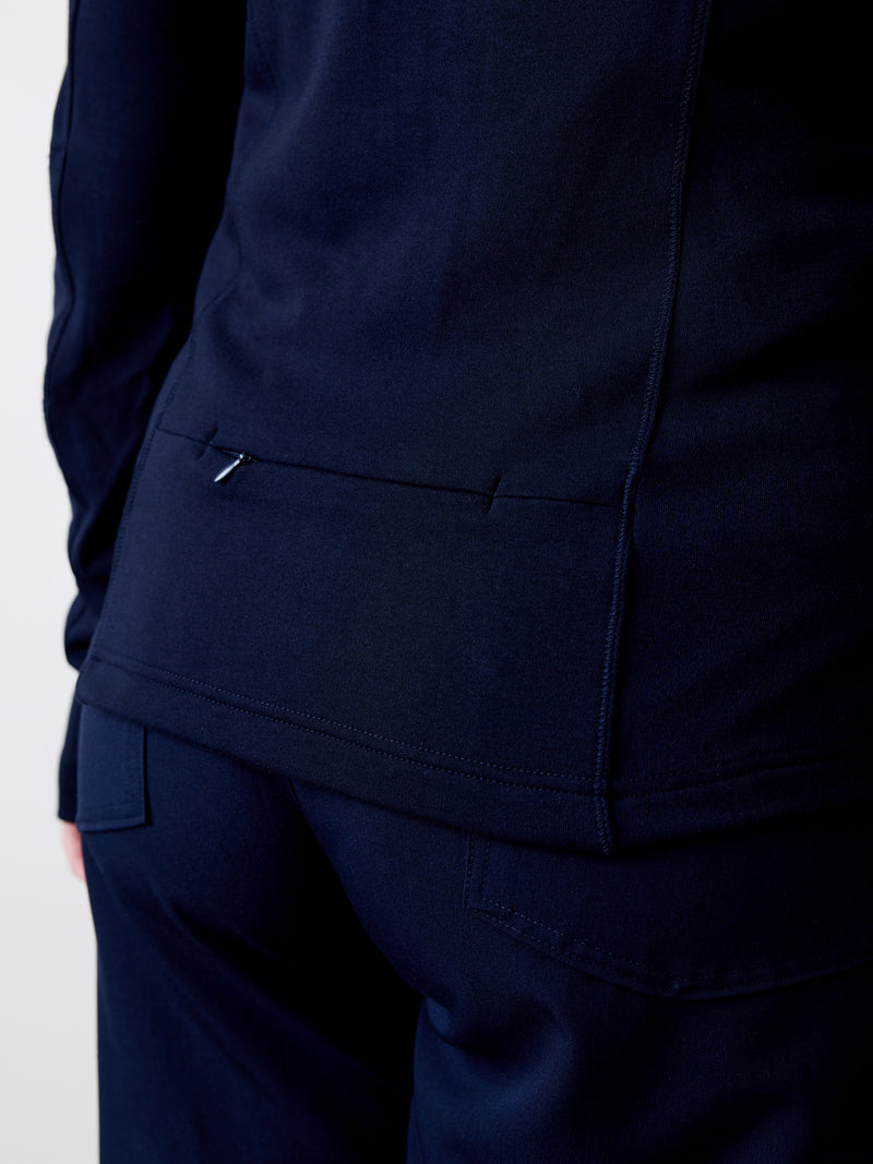 Polyester Full Zip Jacket – Bleu Nautique – Garde-Malade Embroidery||Veste Polyester Full Zip – Bleu Nautique – Broderie Garde-Malade