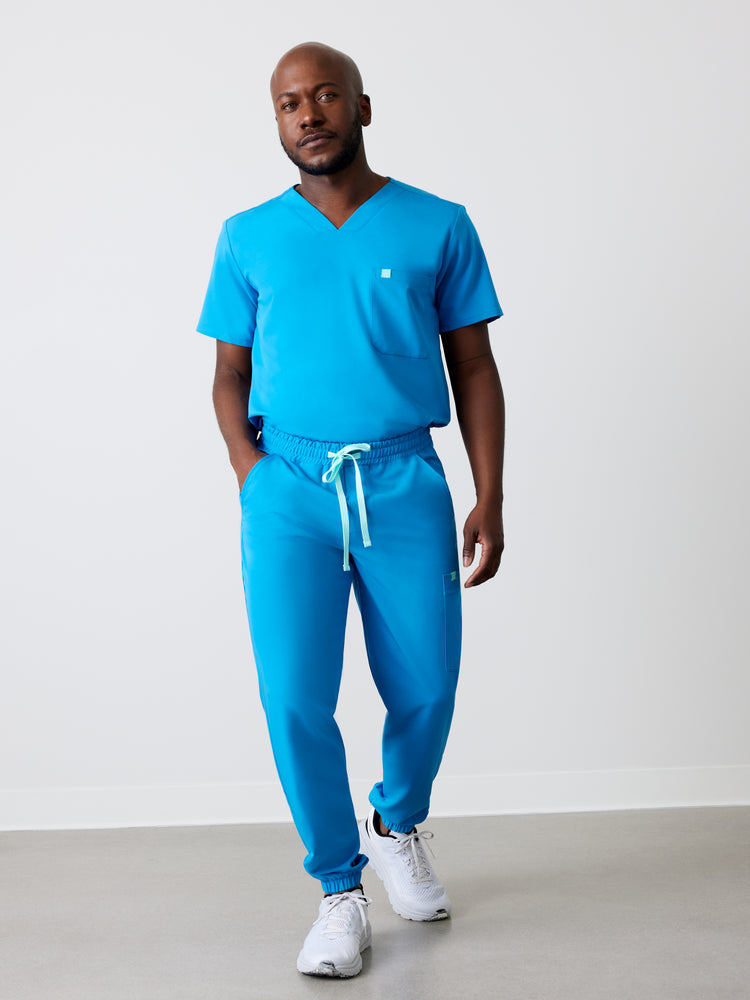 WILLIAM RE-GARDE™ - AZURE BLUE - Men's Jogger Pants - Final Sale