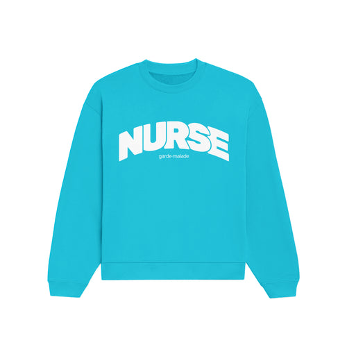 Premium Heavyweight Crewneck - NURSE - Bali Blue