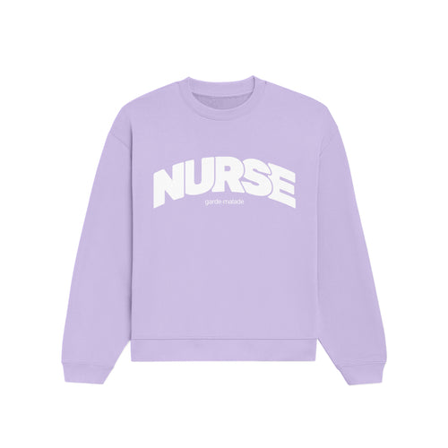 Premium Heavyweight Crewneck - NURSE - Lavender