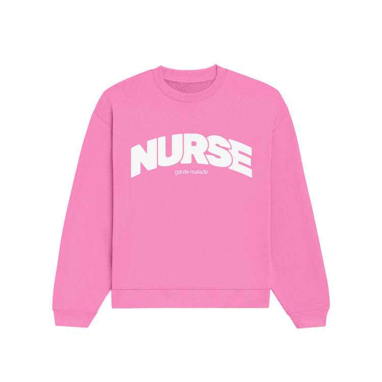 Premium Heavyweight Crewneck - NURSE - Azalea Pink