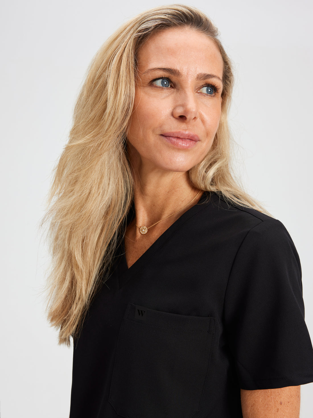 Wealthsimple x CAEP - Gabrielle - Black - One Pocket Scrub Top - SILVADUR™