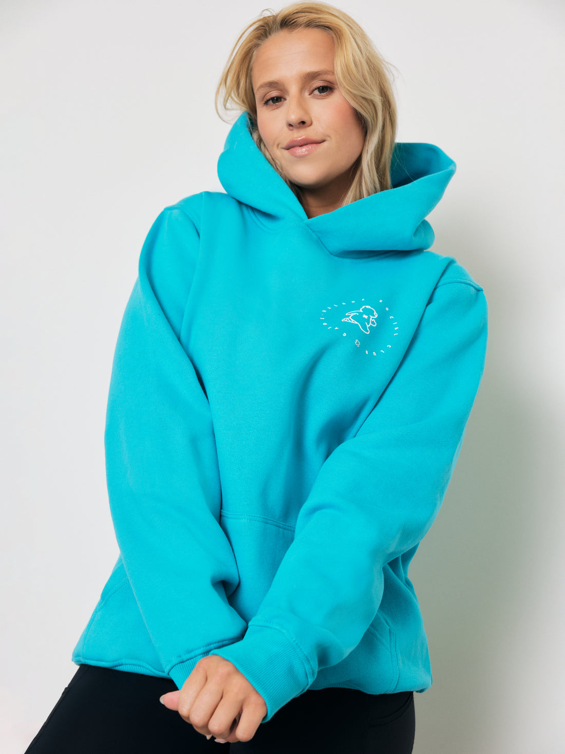 Premium Heavyweight Hoodie – Running Ted - Bali Blue - Final Sale