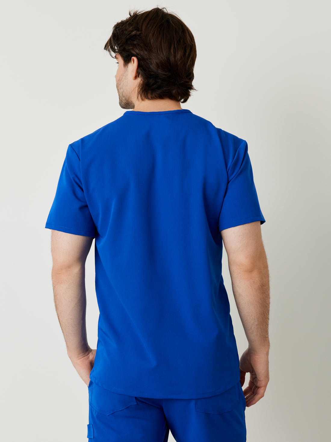ZACK RE-GARDE™ - ROYAL BLUE - Three Pockets Men's Scrub Top - SILVADUR™
