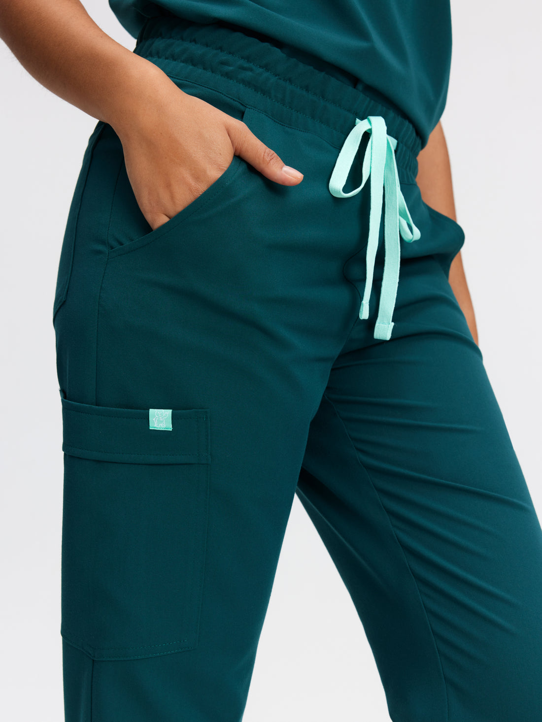 JULIETA RE-GARDE™ - TEAL - Straight Cut Scrub Pants - SILVADUR™