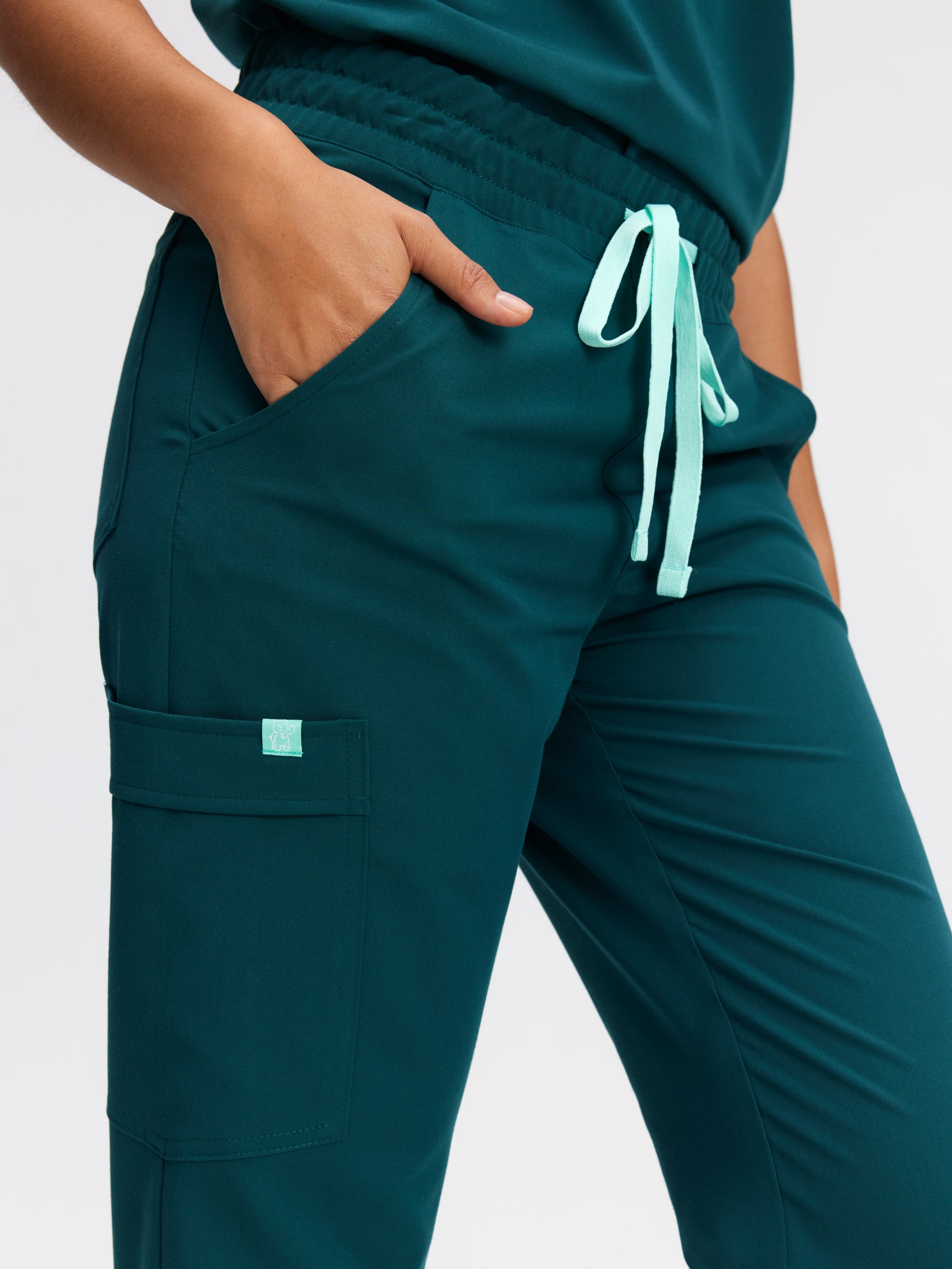 JULIETA RE-GARDE™ - TEAL - Straight Cut Scrub Pants - SILVADUR™