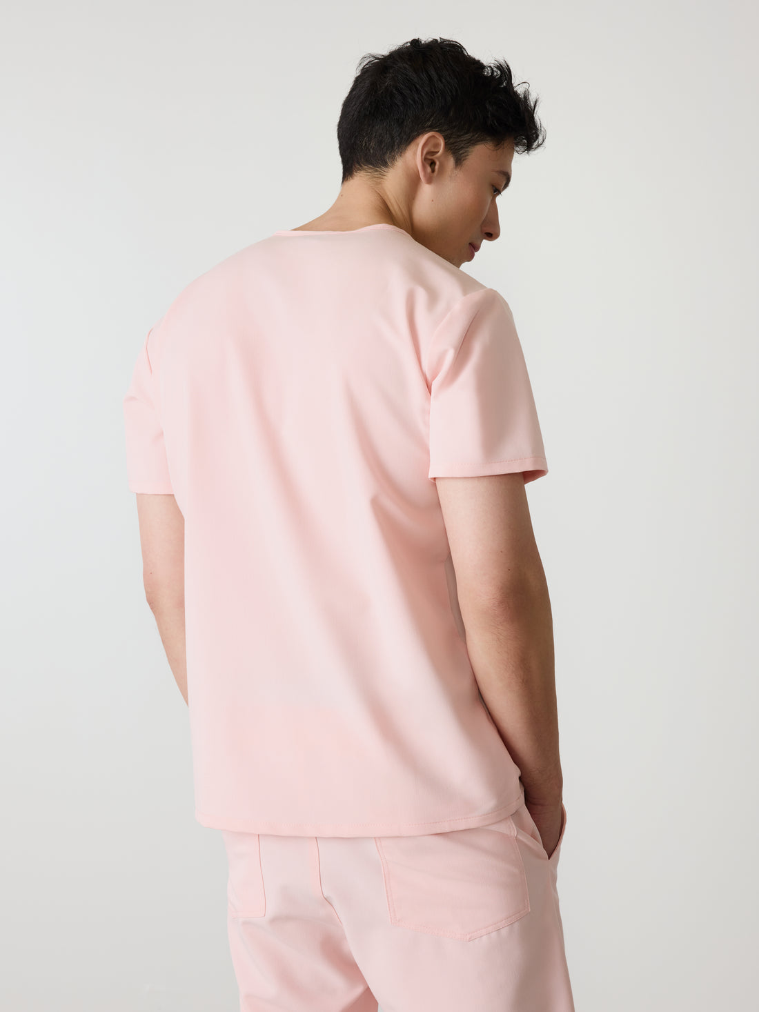 ZACK RE-GARDE™ - ROSE QUARTZ - Three Pockets Men's Scrub Top - SILVADUR™