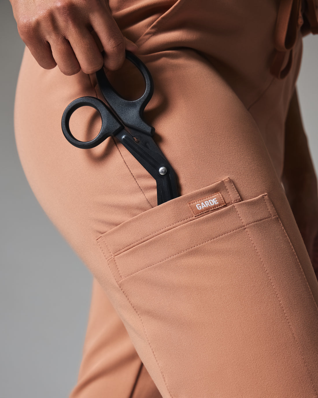 MARIE GARDE™ - MOCHA - Six Pockets Jogger Scrub Pants - SILVADUR™