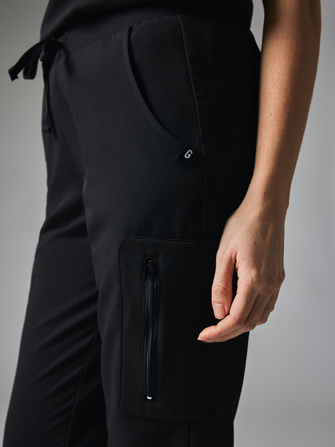 MARIE for King Animal Hospital - BLACK - Six Pockets Jogger Scrub Pants - SILVADUR™