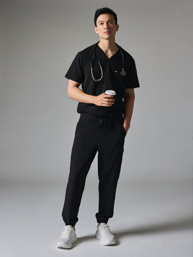 NATHAN GARDE™ - BLACK - Six Pockets Men's Jogger Pants - SILVADUR™