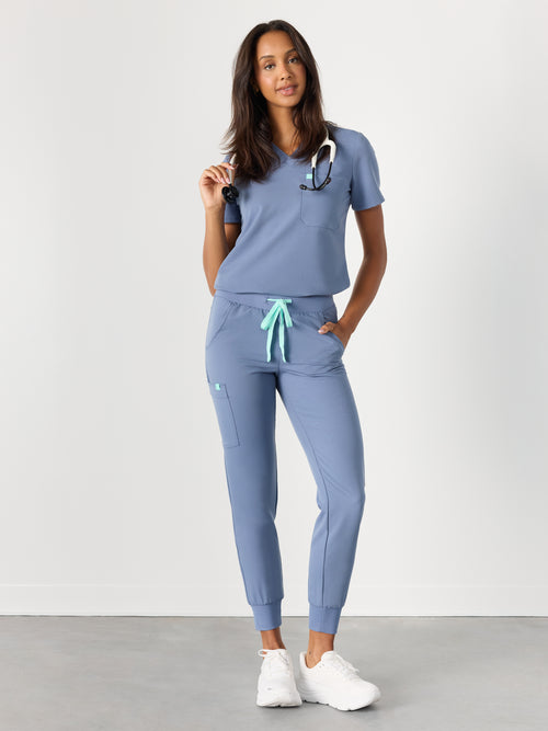 DEMI RE-GARDE™ - BLUE HORIZON - Jogger Scrub Pants - SILVADUR™