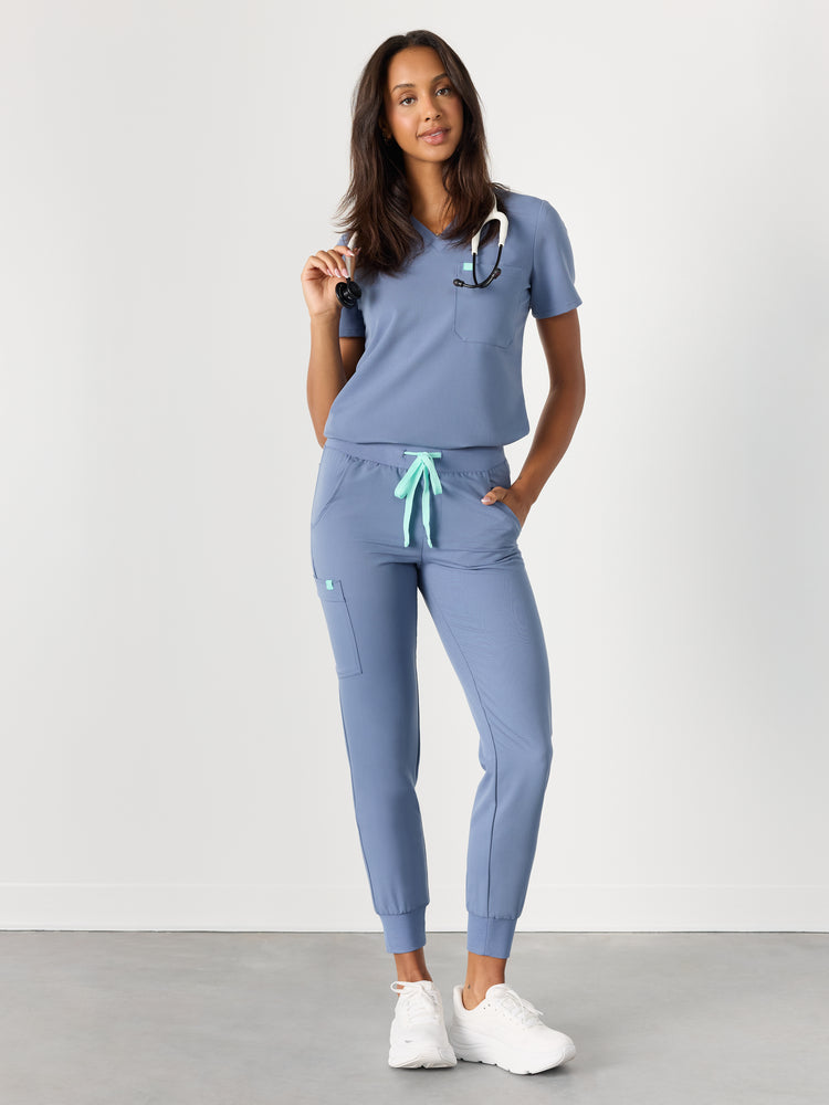 DEMI RE-GARDE™ - BLUE HORIZON - Jogger Scrub Pants - SILVADUR™ - Final Sale
