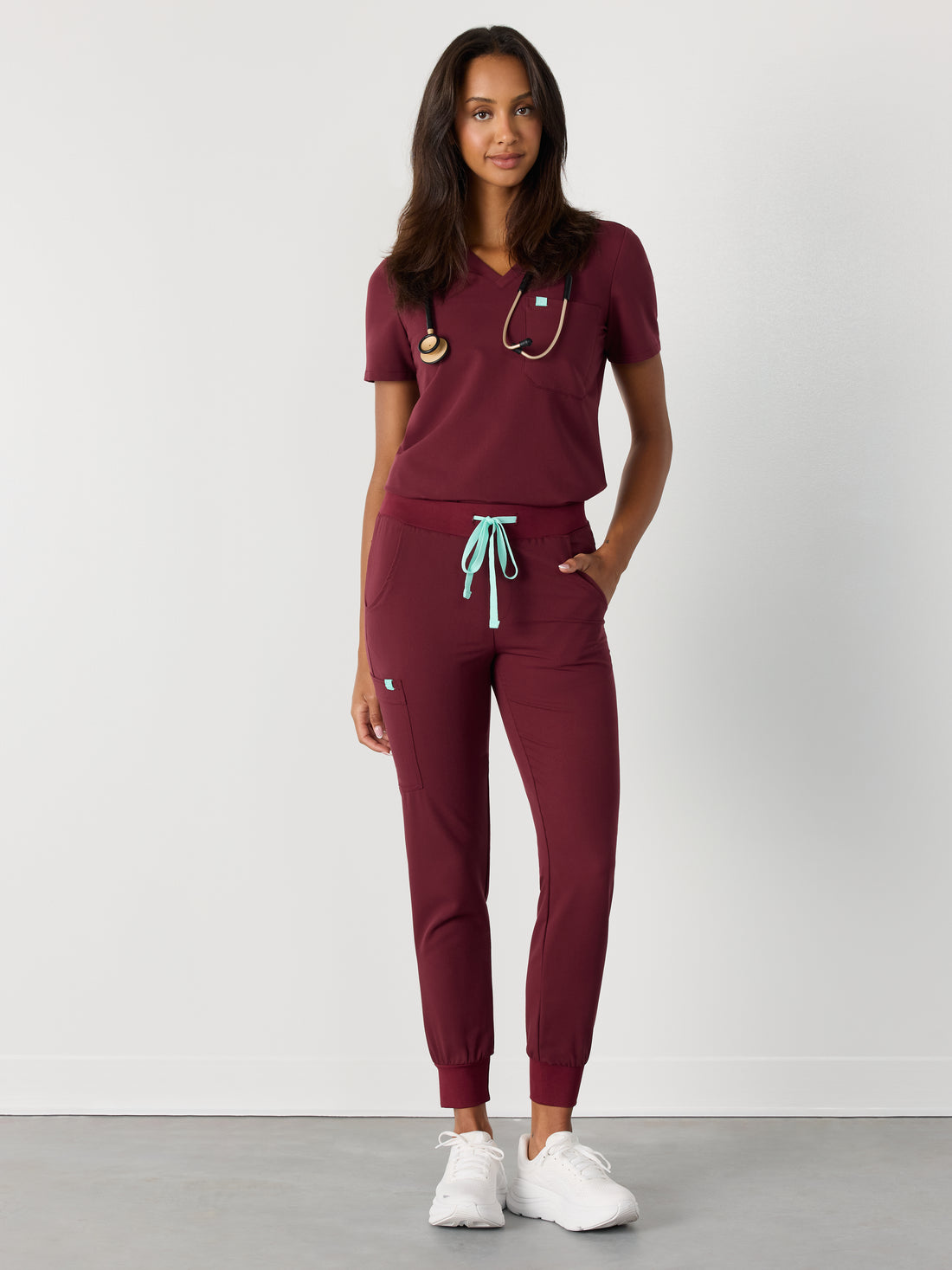 DEMI for uOttawa - BURGUNDY - Jogger Scrub Pants - SILVADUR™
