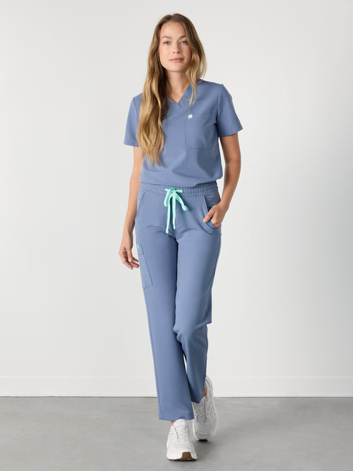 JULIETA RE-GARDE™ - BLUE HORIZON - Straight Cut Scrub Pants - SILVADUR™