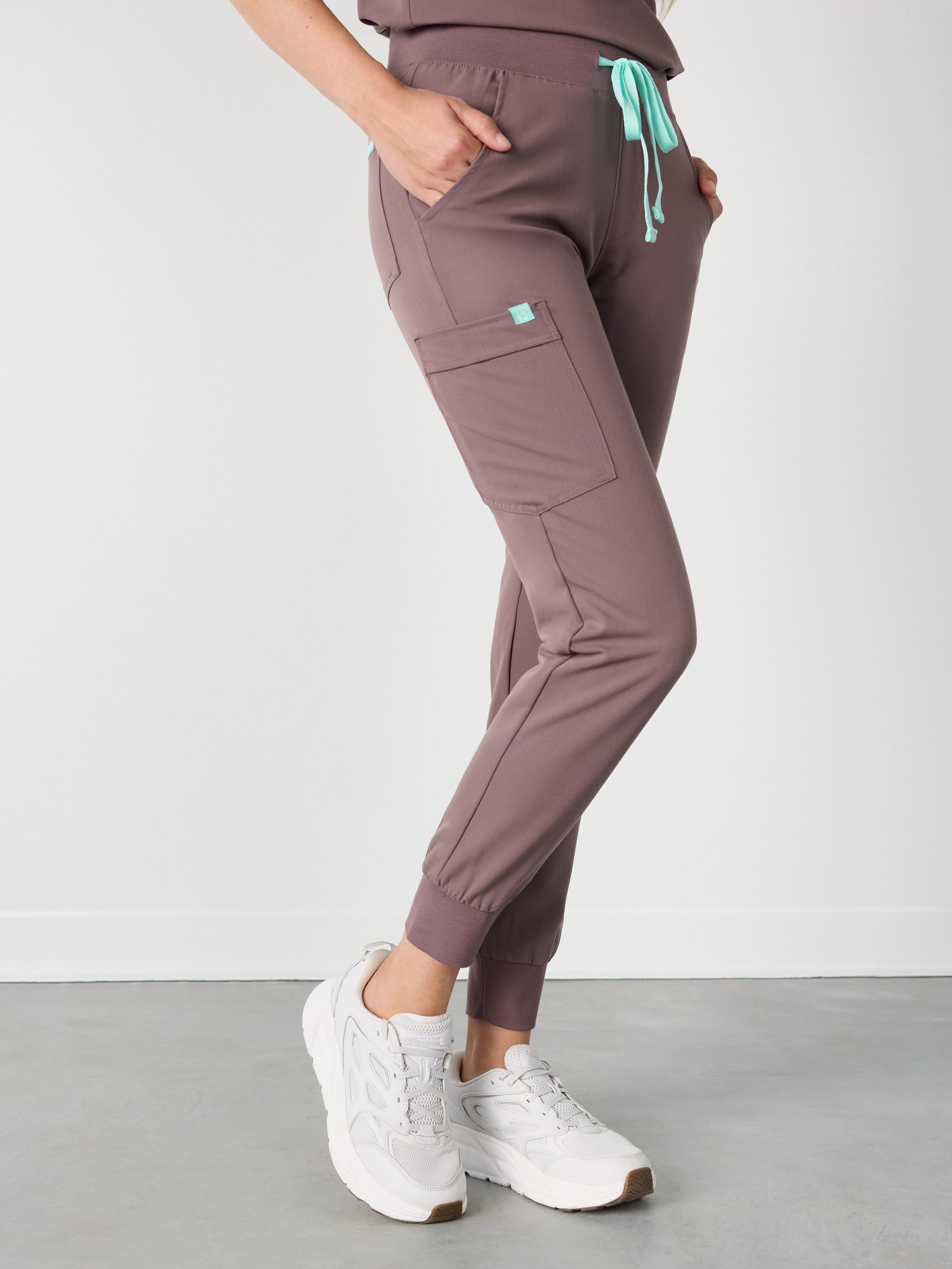 DEMI RE-GARDE™ - SOFT PLUM - Jogger Scrub Pants - SILVADUR™