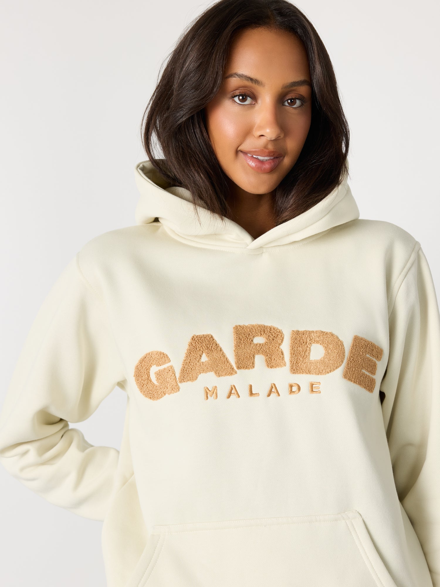 GARDE - Peluche - Hoodie Ivoire