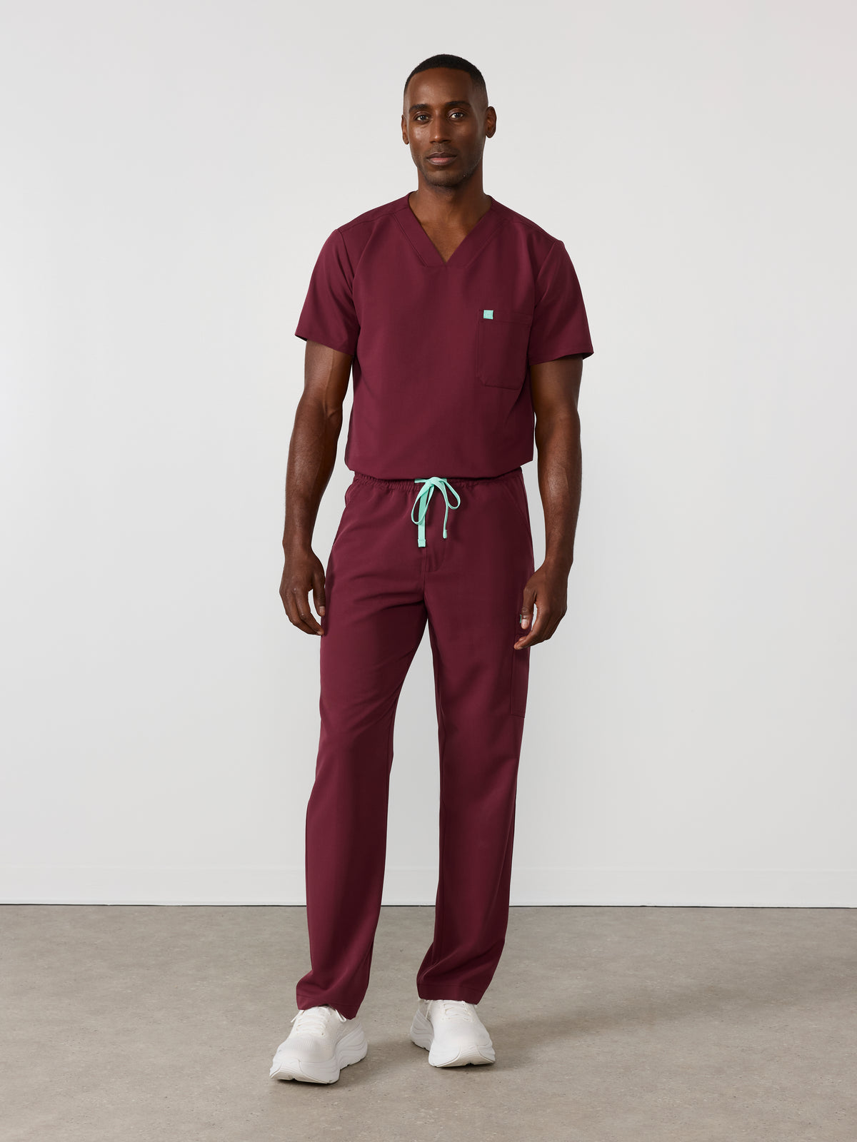 ROMEO RE-GARDE™️ - BURGUNDY - Straight Cut Scrub Pants - SILVADUR™️