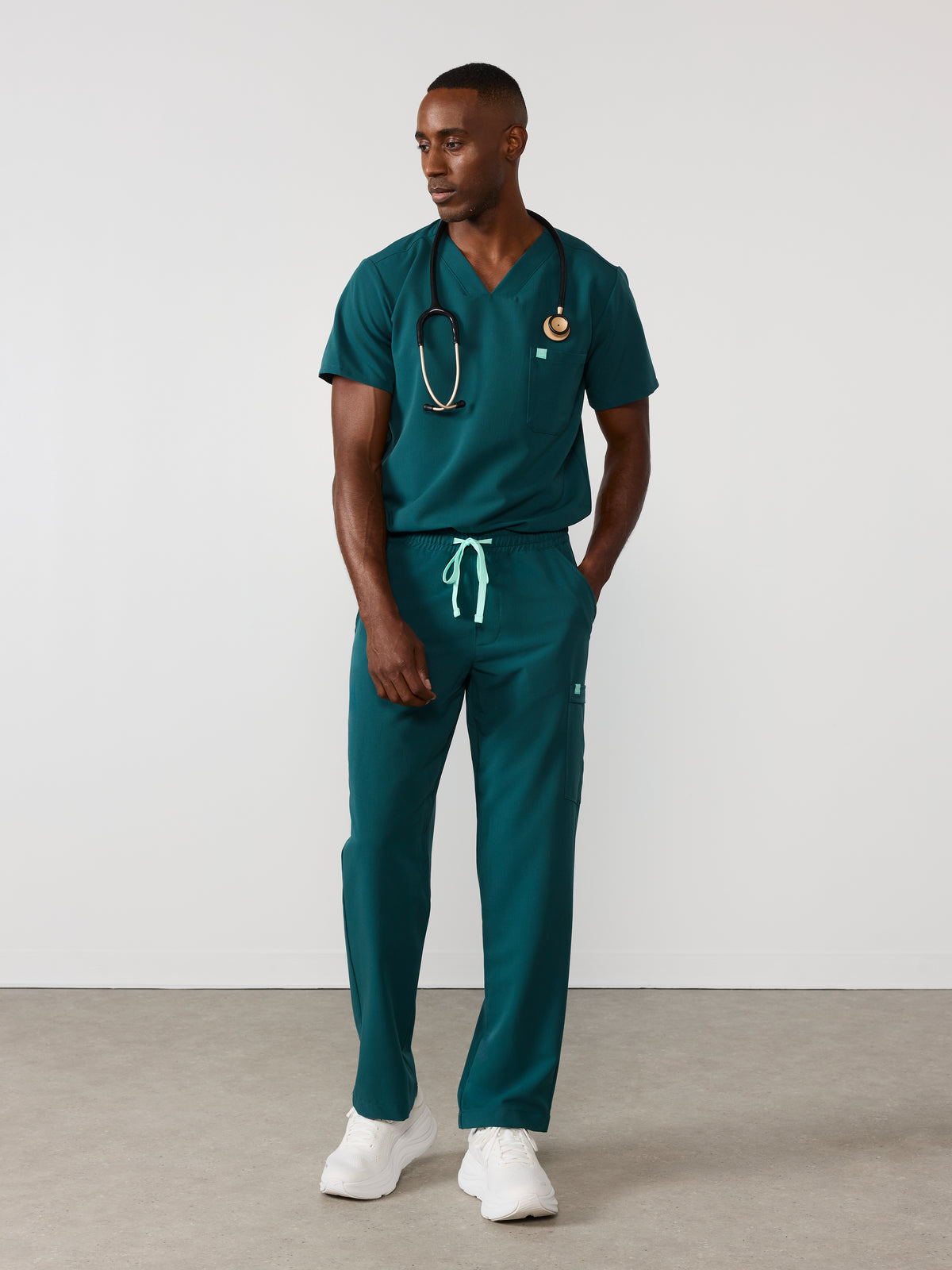 ROMEO RE-GARDE™️ - TEAL - Straight Cut Scrub Pants - SILVADUR™️