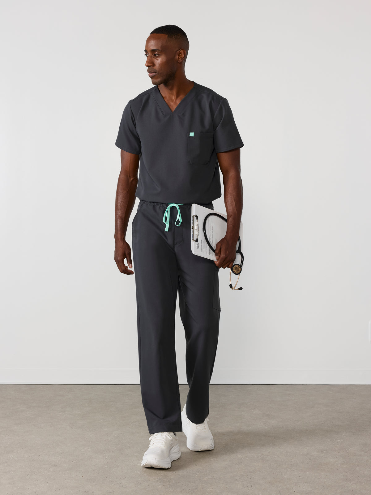 ROMEO RE-GARDE™️ - CHARCOAL - Straight Cut Scrub Pants - SILVADUR™️