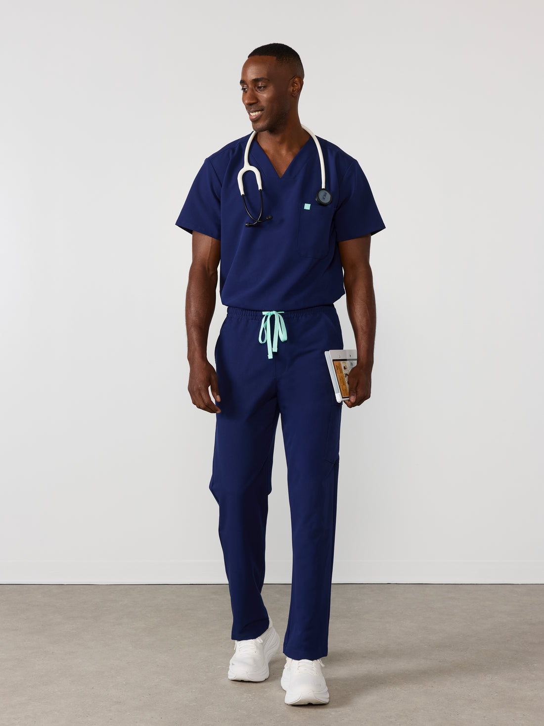 ROMEO RE-GARDE™️ - MODERN NAVY - Straight Cut Scrub Pants - SILVADUR™️