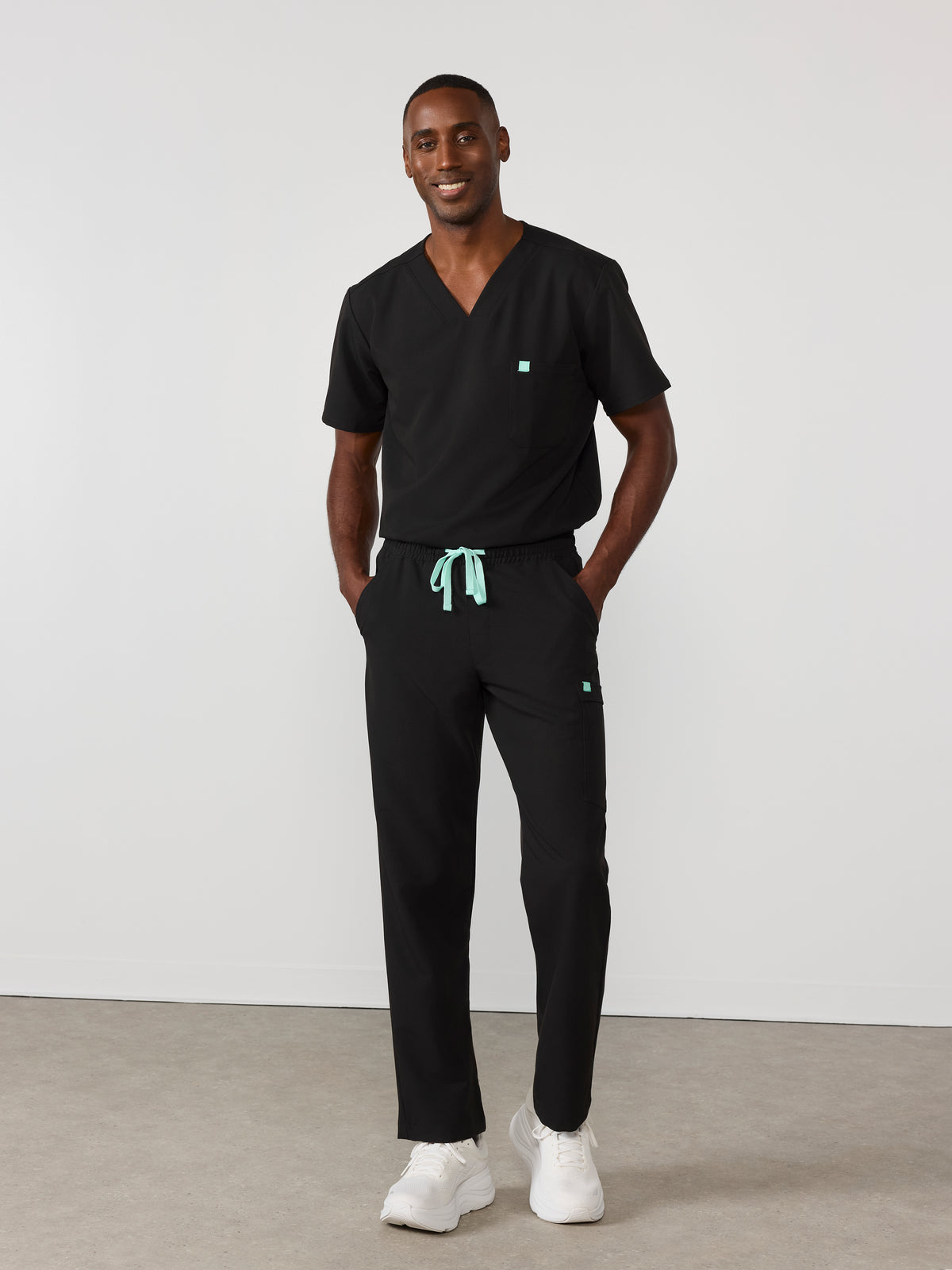 ROMEO for King Animal Hospital - BLACK - Straight Cut Scrub Pants - SILVADUR™️