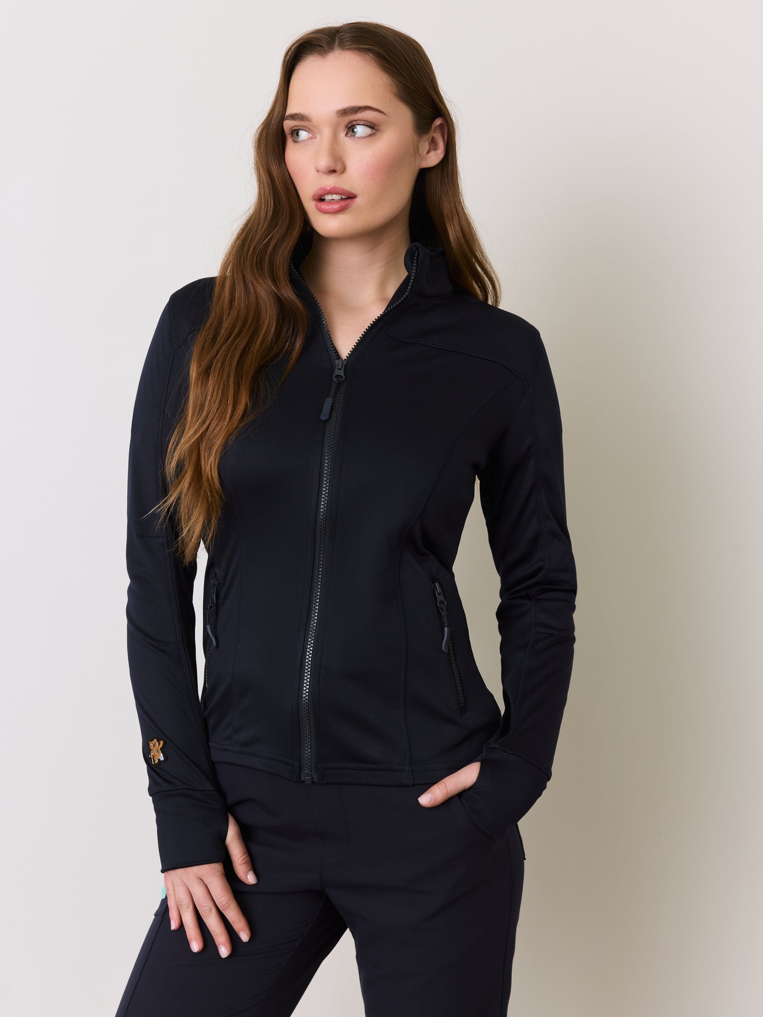 Veste Polyester Full Zip – Bleu Nautique