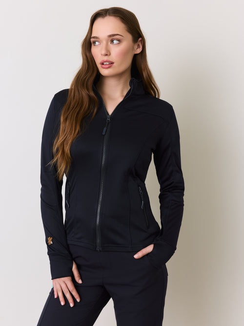 Polyester Full Zip Jacket – Bleu Nautique